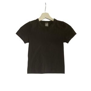 aritizia sunday best black ribbed cropped tshirt Size XS